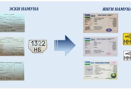 Эслатма: Эски намунадаги техник паспорт ва техник гувоҳнома, давлат рақам белгилари ҳамда тракторчи-машинист гувоҳномасини янгисига алмаштириш муддати тугамоқда