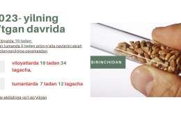 2023- yilning o‘tgan davrida Qishloq xo‘jaligi ekinlari urug‘lari yetishtirilishini nazorat qilish yo‘nalishida amalga oshirilgan ishlar 